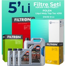Filtron Citroen Jumper 2.2 Bluehdi Dizel Filtre Bakım Seti Liqui Moly Motor Yağlı (2019-2024) 5 Li