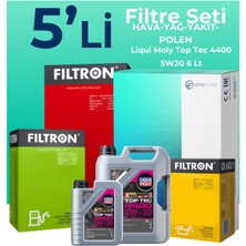 Filtron Dacia Duster 1.5 Bluedci Dizel Filtre Bakım Seti Liqui Moly Motor Yağlı (2018-2022) 5 Li