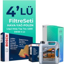 Bosch Seat Leon 1.4 Tsi Filtre Bakım Seti Liqui Moly Motor Yağlı (2008-2012) 4 Lü