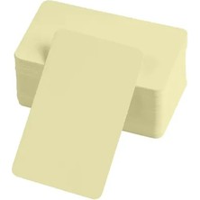 Ett Boş Kelime Kartları 5x8 cm - 50 Adet Oval Kenarlı | Tabu &amp; Not Kartları - Sarı