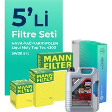 Mann Filter Mann Mercedes GLA180 Dizel Filtre Bakım Seti Liqui Moly Motor Yağlı (2014-2018) 5 Li