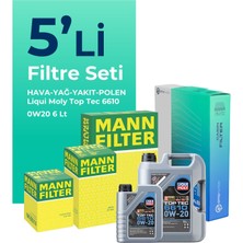 Mann Filter Mann Ford Focus 1.5 Dizel Manuel Filtre Bakım Seti Liqui Moly Motor Yağlı (2018-2024) 5 Li