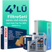 Bosch Mercedes E180 1.5 Benzin Filtre Bakım Seti Liqui Moly Motor Yağlı (2023-2025) 4 Lü