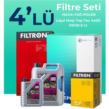 Filtron Renault Megane 1.5 Dizel Bluedci Filtre Bakım Seti Liqui Moly Motor Yağlı (2017-2022) 4 Lü