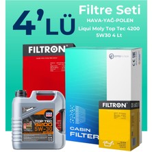 Filtron Jeep Cherokee 2.0 Dizel Filtre Bakım Seti Liqui Moly Motor Yağlı (2014-2018) 4 Lü