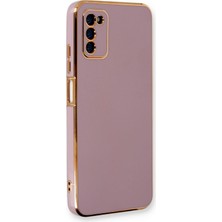  Samsung Galaxy A03S Kılıf Volet Silikon - Mor Nemere