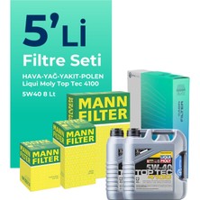 Mann Filter Mann Nissan Qashqai 2.0 Dizel Filtre Bakım Seti Liqui Moly Motor Yağlı (2007-2013) 5 Li