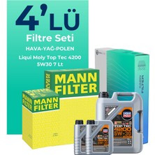 Mann Filter Mann Mercedes E220 Dizel Filtre Bakım Seti Liqui Moly Motor Yağlı (2018-2022) 4 Lü