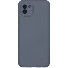  Samsung Galaxy A03 Kılıf Nano Içi Kadife Silikon - Gri Nemere