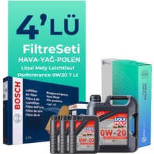 Bosch Range Rover Vogue 2.0 Benzin Filtre Bakım Seti Liqui Moly Motor Yağlı (2018-2021) 4 Lü
