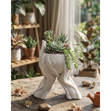 Getittir Sanatsal El Figürlü 3D Baskı Dekoratif Saksı Vazo Ev Ofis Dekoru - Lisinya