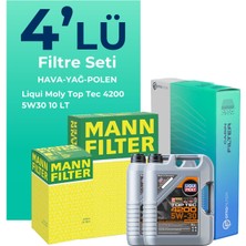 Mann Filter Mann Jeep Grand Cherokee 3.0 Dizel Filtre Bakım Seti Liqui Moly Motor Yağlı (2005-2011) 4 Lü