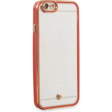  iPhone 6 Kılıf Liva Lens Silikon - Kırmızı Nemere