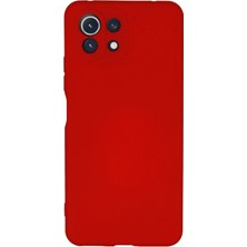  Xiaomi Mi 11 Lite Kılıf Nano Içi Kadife Silikon - Kırmızı Nemere