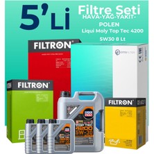 Filtron Mercedes GL350 Dizel Filtre Bakım Seti Liqui Moly Motor Yağlı (2012-2015) 5 Li