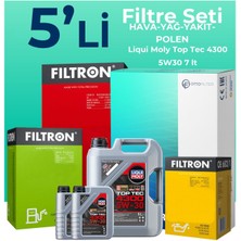 Filtron Nissan Skystar 2.5 Dizel Filtre Bakım Seti Liqui Moly Motor Yağlı (1997-2008) 5 Li