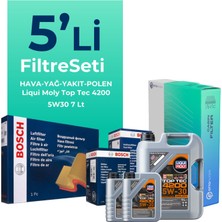 Bosch Bmw 7.40 Dizel Xdrive Filtre Bakım Seti Liqui Moly Motor Yağlı (2012-2015) 5 Li