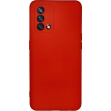  Oppo A74 4g Kılıf Nano Içi Kadife Silikon - Kırmızı Nemere