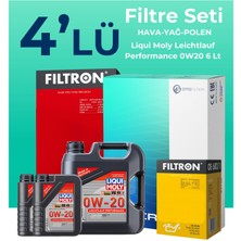 Filtron Volkswagen Caddy 2.0 Dizel Filtre Bakım Seti Liqui Moly Motor Yağlı (2020-2025) 4 Lü
