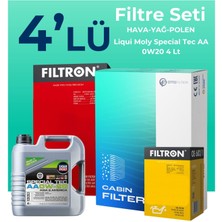 Filtron Opel Corsa 1.0 Filtre Bakım Seti Liqui Moly Motor Yağlı (2014-2019) 4 Lü