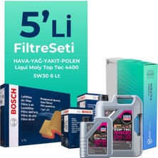 Bosch Dacia Duster 1.5 Bluedci Dizel Filtre Bakım Seti Liqui Moly Motor Yağlı (2018-2022) 5 Li