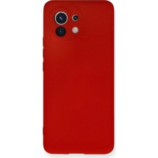  Xiaomi Mi 11 Kılıf Nano Içi Kadife Silikon - Kırmızı Nemere