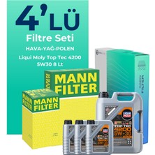 Mann Filter Mann Toyota Hilux 2.4 Filtre Bakım Seti Liqui Moly Motor Yağlı (2015-2024) 4 Lü