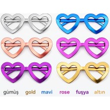 Kaia Life Kalp Şekilli Parti Gözlüğü 12 Adet – 6 Renk ( Camsız )