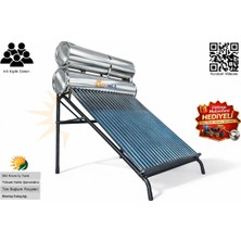 Sönmez Solar Krom Kılıf 24X Vakum Tüplü Güneş Enerjisi Sıcak Su Sistemi (Açık Devre Doğal Akışlı)