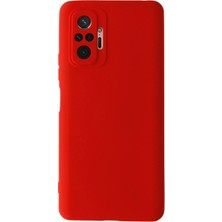  Xiaomi Redmi Note 10 Pro Kılıf Nano Içi Kadife Silikon - Kırmızı Nemere