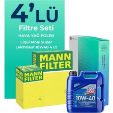 Mann Filter Mann Nissan Primera 1.6 Filtre Bakım Seti Liqui Moly Motor Yağlı (2002-2007) 4 Lü