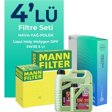 Mann Filter Mann Opel Astra H 1.6 115 Hp Filtre Bakım Seti Liqui Moly Motor Yağlı (2007-2011) 4 Lü