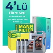 Mann Filter Mann Citroen Jumper 2.2 Bluehdi Dizel Filtre Bakım Seti Liqui Moly Motor Yağlı (2019-2024) 4 Lü