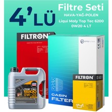 Filtron Volkswagen Golf 1.0 Tsi Filtre Bakım Seti Liqui Moly Motor Yağlı (2017-2019) 4 Lü