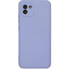 Samsung Galaxy A03 Kılıf Nano Içi Kadife Silikon - Lila Nemere