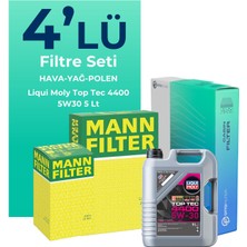 Mann Filter Renault Megane 1.5 Dizel Filtre Bakım Seti Liqui Moly Motor Yağlı (2017-2022) 4 Lü