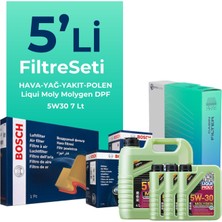 Bosch Kia Sorento 2.2 Dizel Filtre Bakım Seti Liqui Moly Motor Yağlı (2010-2012) 5 Li