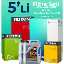 Filtron Jeep Commander 3.0 Dizel Filtre Bakım Seti Liqui Moly Motor Yağlı (2006-2011) 5 Li