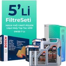 Bosch Peugeot Boxer 2.2 Dizel Bluehdi Filtre Bakım Seti Liqui Moly Motor Yağlı (2019-2024) 5 Li