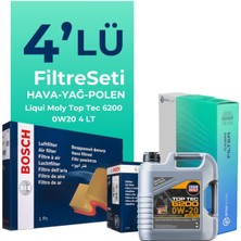 Bosch Seat Ibiza 1.0 Tsi Filtre Bakım Seti Liqui Moly Motor Yağlı (2017-2020) 4 Lü