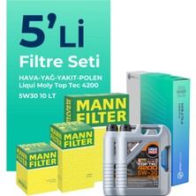 Mann Filter Mann Jeep Grand Cherokee 3.0 Dizel Filtre Bakım Seti Liqui Moly Motor Yağlı (2005-2011) 5 Li