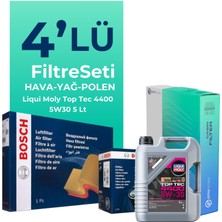 Bosch Dacia Sandero 1.5 Dizel Filtre Bakım Seti Liqui Moly Motor Yağlı (2010-2012) 4 Lü