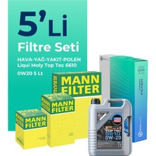 Mann Filter Mann Opel Insignia 1.5 Dizel Filtre Bakım Seti Liqui Moly Motor Yağlı (2018-2023) 5 Li
