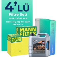 Mann Filter Mann Citroen Ds4 1.2 Benzinli Filtre Bakım Seti Liqui Moly Motor Yağlı (2022-2024) 4 Lü