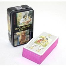 Nemere Decameron Metal Kutulu Tarot Kartı - 11,5 cm Özel Tasarım Sanatsal Deste