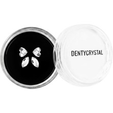 Denty Crystal Dentycrystal Diş Pırlantası Kalp Kanatlı Kelebek Deseni Beyaz (Avusturya Kristallerinden Oluşturulmuş Özel Set )