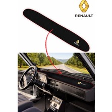 Renault 12 Toros Siyah Torpido Koruma Kaplama Halısı ‘’Logolu’’ | Nakış Tasarımlı