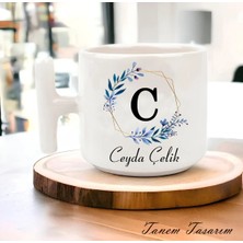 Tanem Kişiye Özel Baş Harfli Isimli Beyaz Kupa Bardak