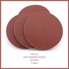 Adilon 150 mm Cırt Zımpara Yedeği, 40 Kum (5 Adet)