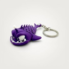 Xtoys Kızgın Öfkeli Balık Nasa Fabric Hareketli Çanta Süsü ve Stres Giderici Hediyelik Anahtarlık | Scarefin